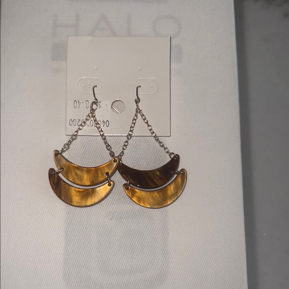 Elegant Gold-Tone Chain Earrings
